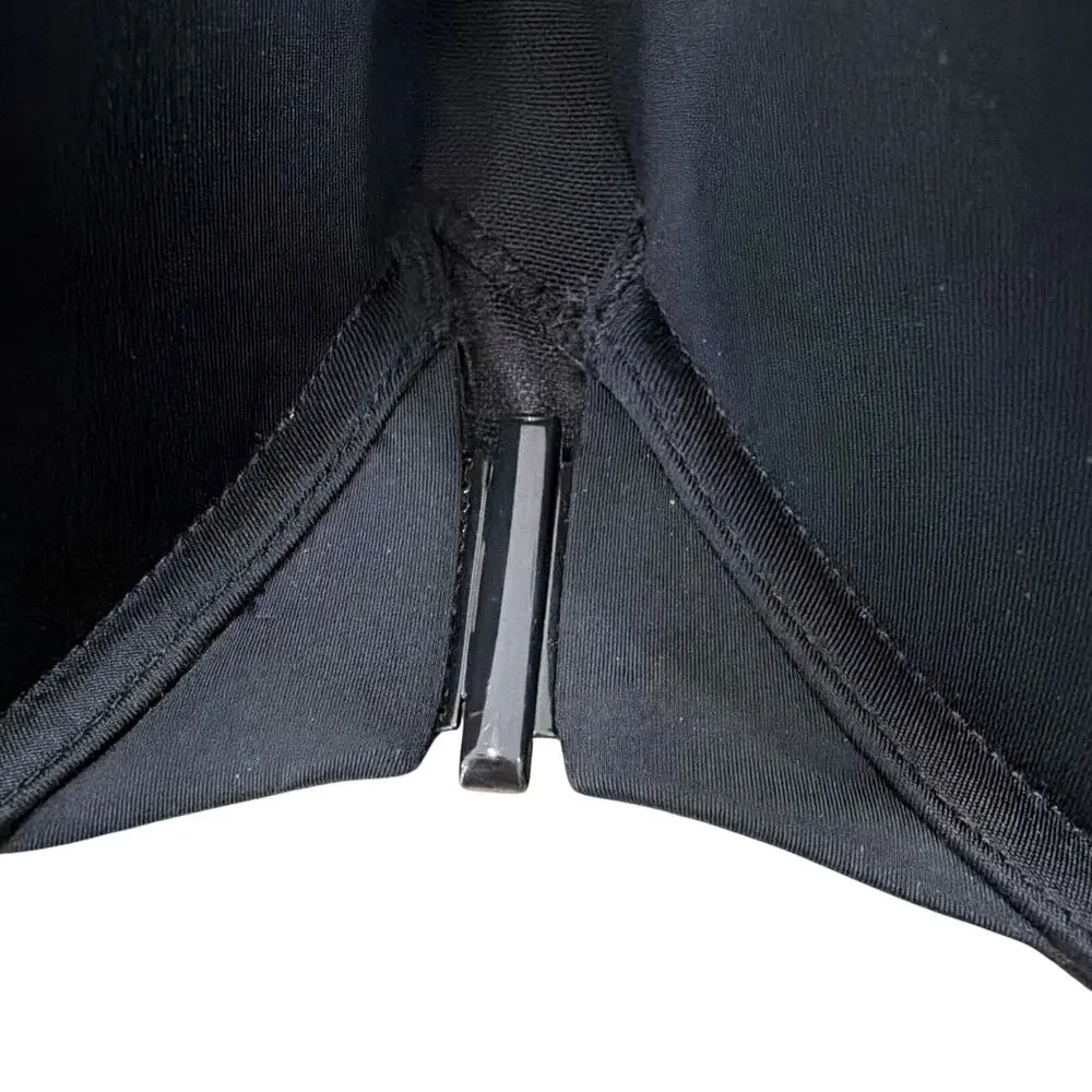 Torrid Perfect T Front Close Bra 46DDD Black Lightly Lined Ultimate Smoothing